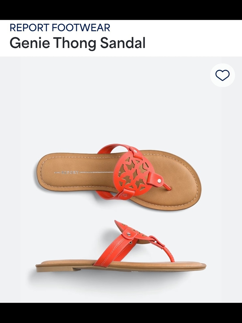 Report Coral Laser-Cut Thong Sandal